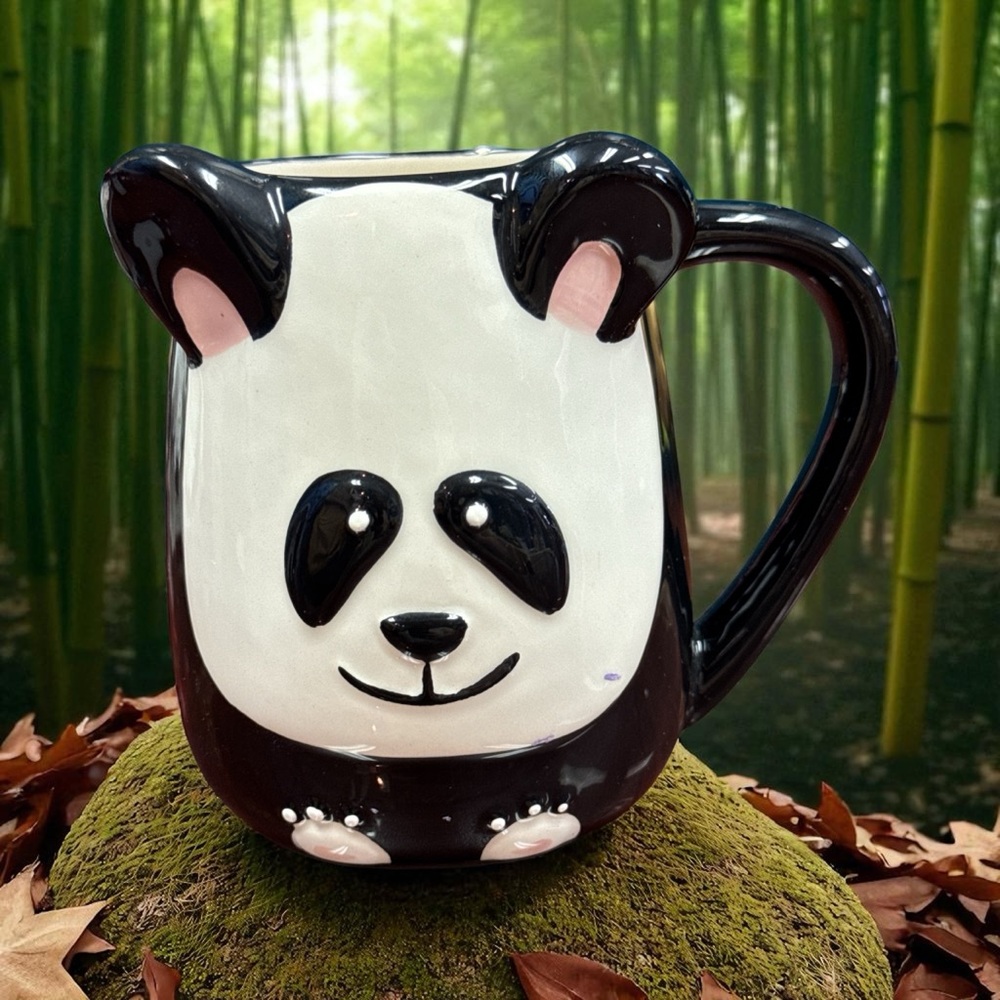 Tag Panda Mug - Black and White